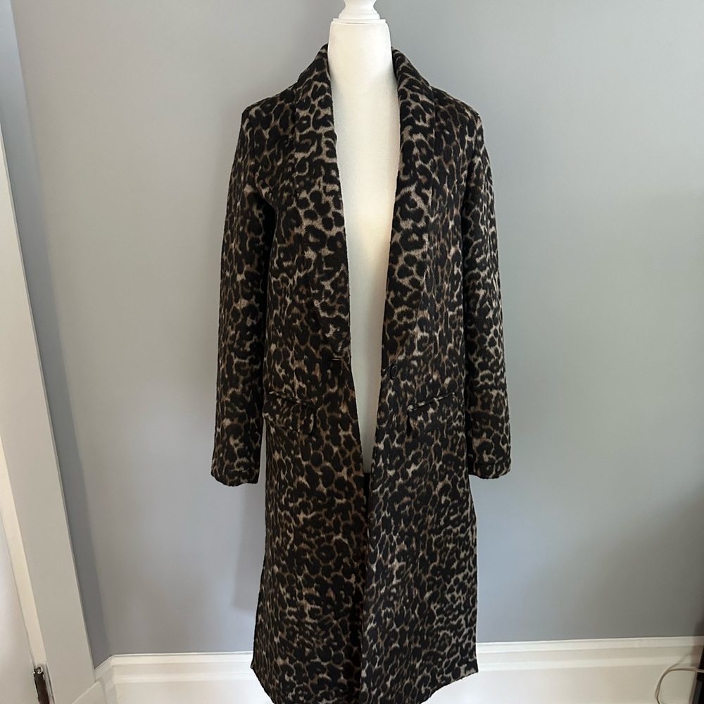 Leith Leopard Print Coat